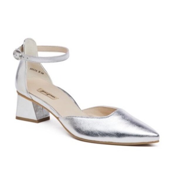 Paul Green Willa Mary Jane  Pumps in Silver Size 4 / US 6.5 - Picture 1 of 15
